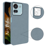 For Ai+ Pulse Back Cover Case (Glass Like Camera Protection | Leather Feel | Minimalist Professional Grip)