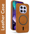 For Xiaomi Redmi Note 15 5G | Redmi Note 15 SE 5G Back Cover Case Leather Finish (MagSafe Compatible Wireless Charging | Soft Touch | Camera Bump Protection)