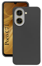 For Poco C71 Back Cover Case ( Dual Color Matte Finish | Full Camera Protection | Sleek and Professional)