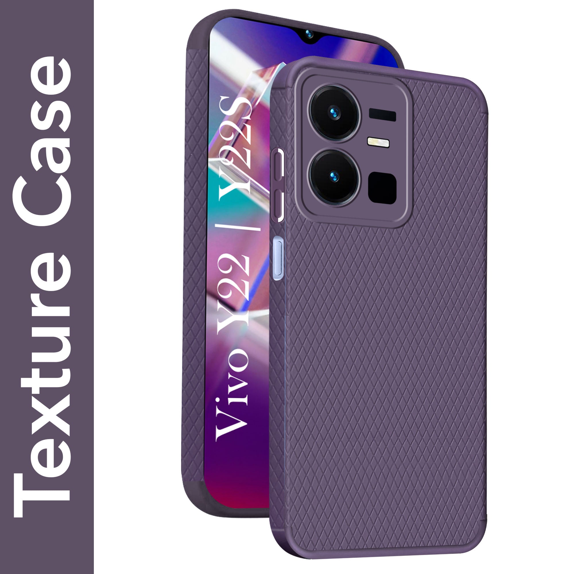 For Vivo Y22 | Vivo Y22s Back Cover Case Liquid Silicone (Camera Protection | Side Grip Texture | Soft and Flexible)