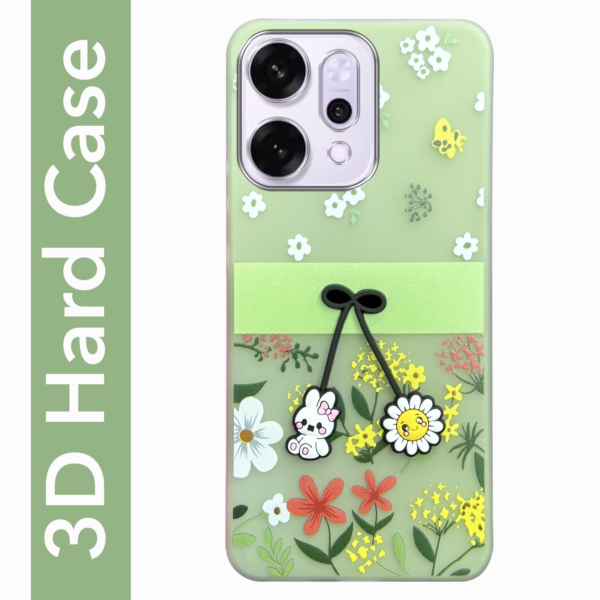 For Oppo Reno14 5G | Oppo Reno 14 5G Back Cover Case (3D Cute Cartoons | Hard Back Side Soft | Matte Premium Finish | HD Printing)