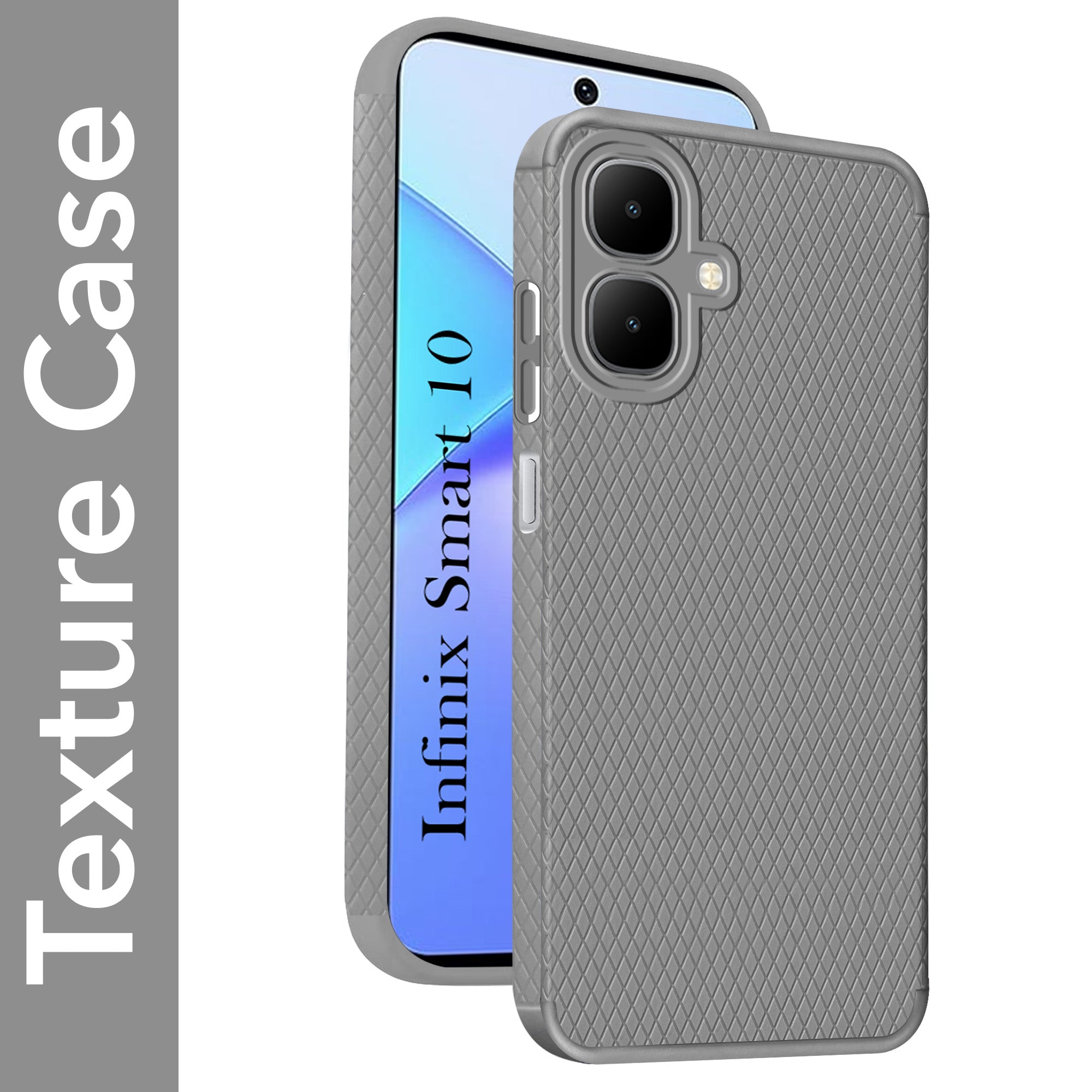 For Infinix Smart 10 Back Cover Case (Liquid Silicone | Side Grip | Camera Protection)