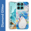 For Motorola Moto Edge 60 Fusion Back Cover Case (Luxury Floral Glitter Cute Butterfly | Diamond Studded Camera Bump | Girls & Women Design)