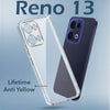 For Oppo Reno13 5G | Oppo Reno 13 5G Back Cover Case (Hard Anti Yellow Clear Case | Sleek Hard Crystal Clear | Drop & Camera Protection | Shockproof Polycarbonate)