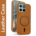 For Motorola Moto Edge 70 Fusion Back Cover Case Leather Finish (MagSafe Compatible Wireless Charging | Soft Touch | Camera Bump Protection)