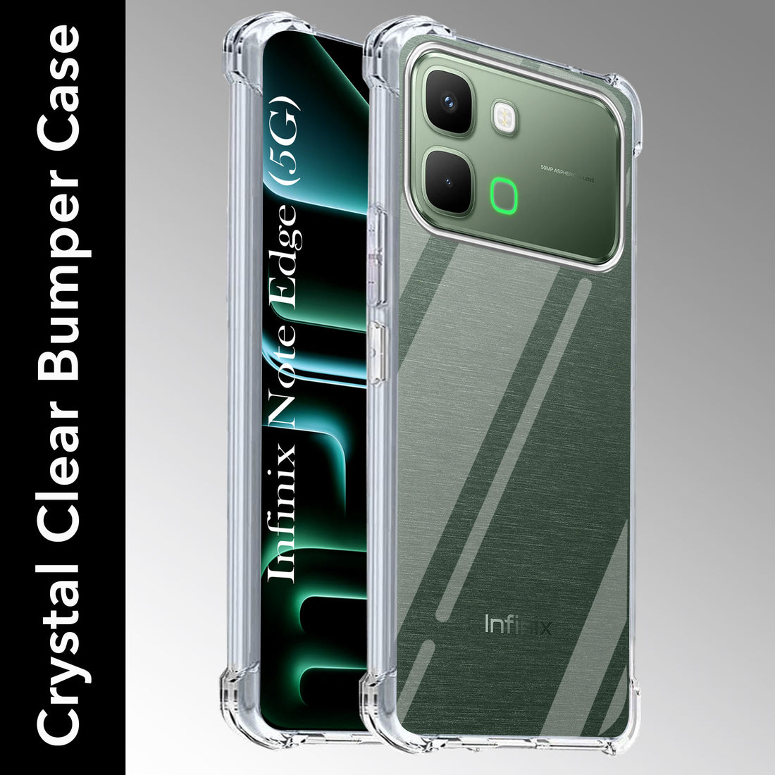 For Infinix Note Edge Back Cover Shockproof Crystal-Clear (Drop & Camera Protection | Hard Polycarbonate)