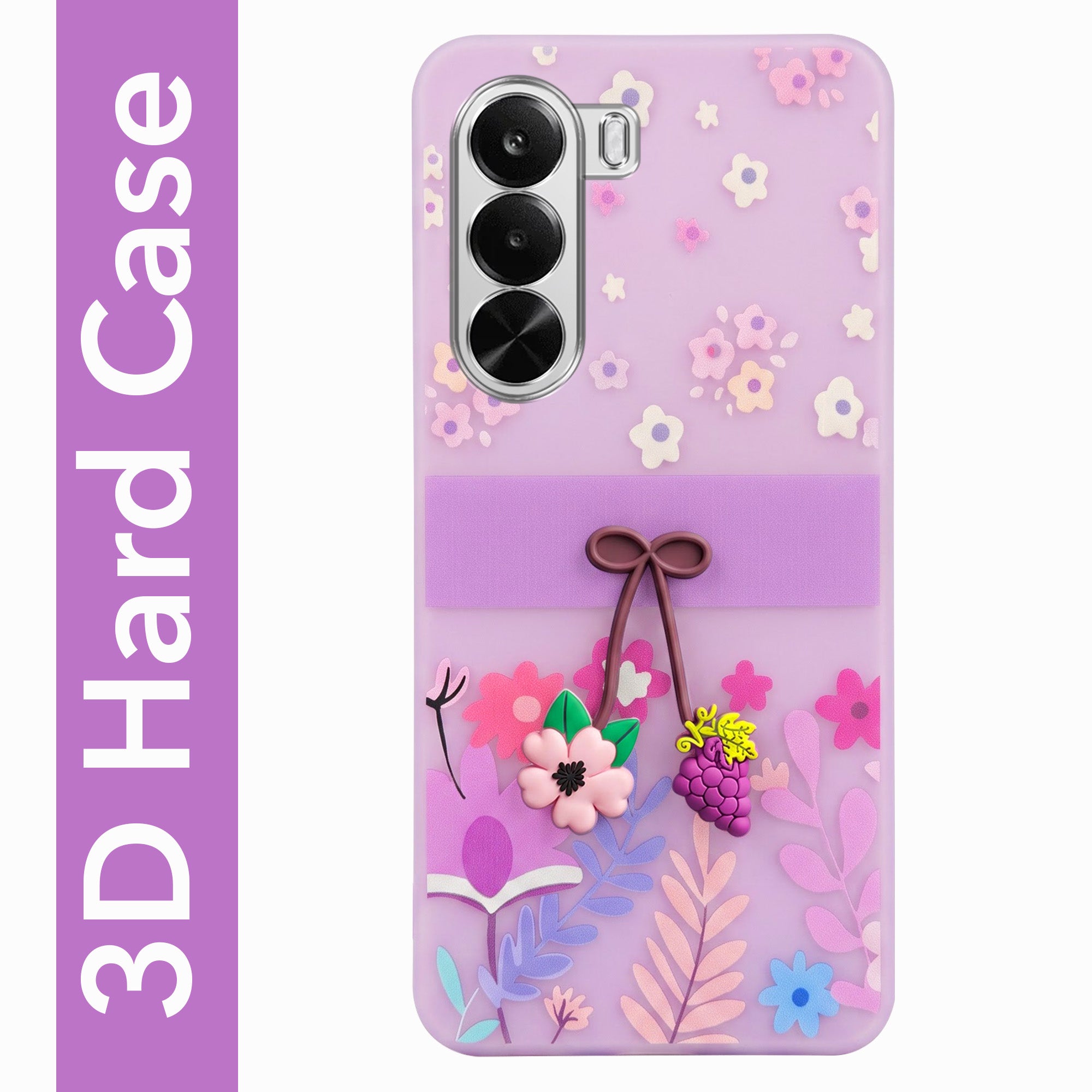 For Realme P4x Back Cover Case (3D Cute Cartoons | Hard Back Side Soft | Matte Premium Finish | HD Printing)