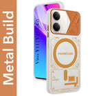 For Vivo Y11 | Vivo Y21 5G Metallic Back Cover Case (Metallic Camera Protection & Buttons | Translucent Milky Shade | Hard Polycarbonate)
