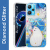 For Realme 9 Pro Back Cover Case (Luxury Floral Glitter Cute Butterfly | Diamond Studded Camera Bump | Girls & Women Design)