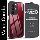 For Realme 15X Combo with Back Cover and 9H Tempered Glass (Lifetime Anti-Yellow | Crystal Clear Shockproof | Oleophobic Coating Screen Glass)