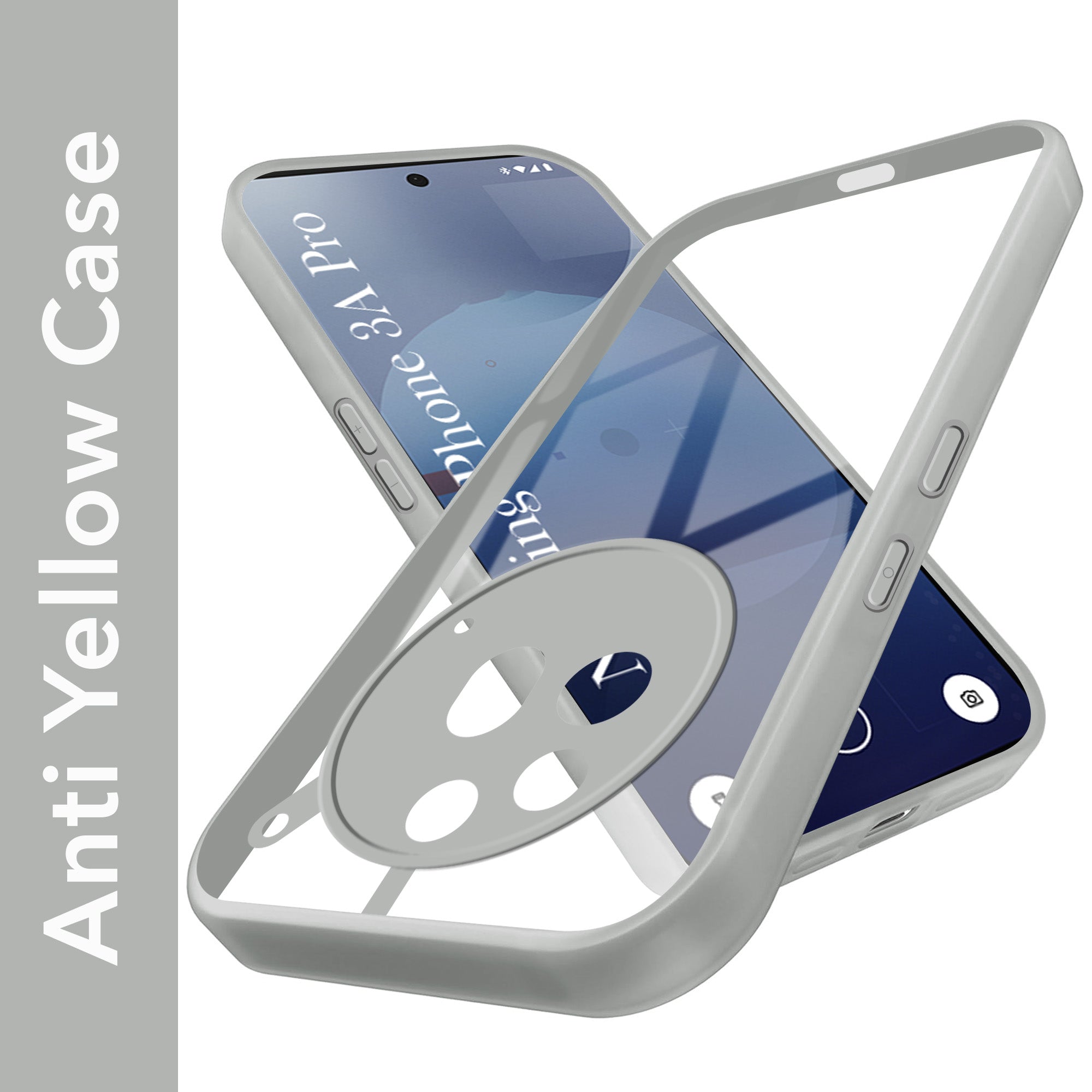 For Nothing Phone 3A Pro 5G Back Cover Case Ultra-Hybrid  (Lifetime Anti Yellow | Anti Scratch | Crystal Clear Shockproof)