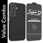 For Samsung Galaxy S24 Combo with Back Cover and 9H Tempered Glass (Liquid Silicone | Camera Protection | Oleophobic Coating Screen Glass)
