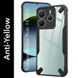 For Redmi Note 14 5G Back Cover Case (Hybrid Crystal | Ultimate Shockproof Bumpers | Anti Yellow | Rugged Armor | Black )