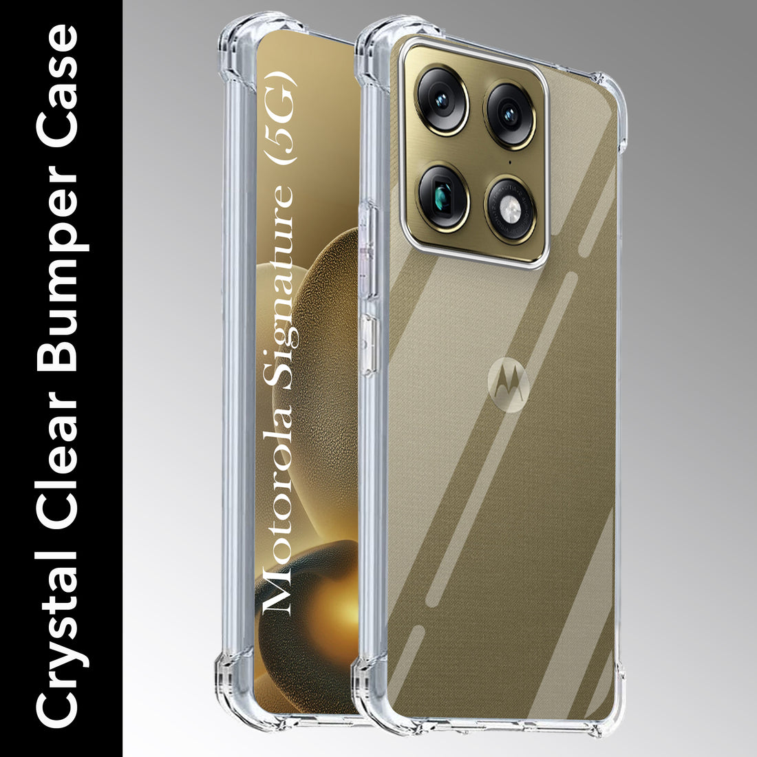 For Motorola Moto Signature 5G Back Cover Shockproof Crystal-Clear (Drop & Camera Protection | Hard Polycarbonate)
