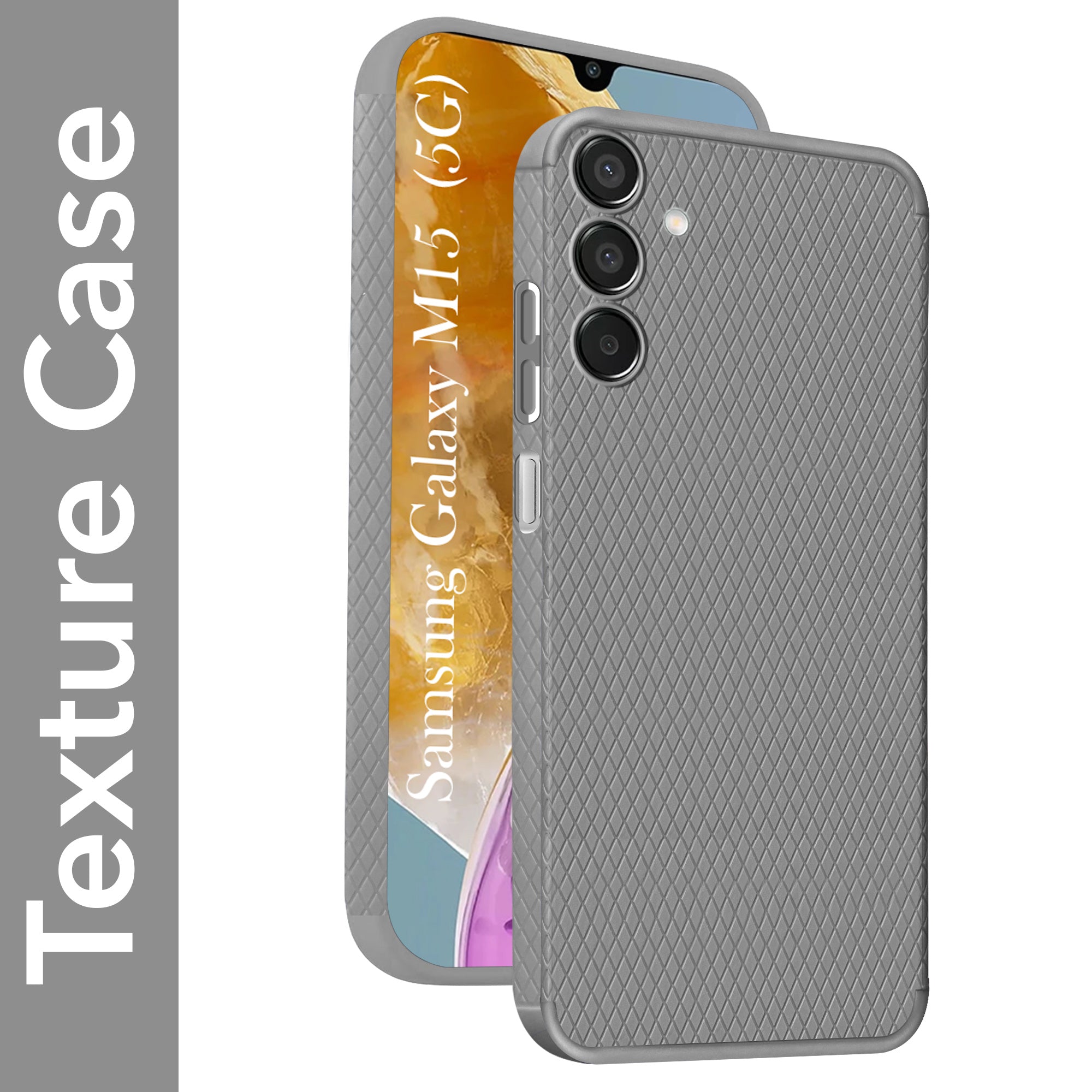 For Samsung Galaxy M15 5G Back Cover Case (Liquid Silicone | Side Grip | Camera Protection)
