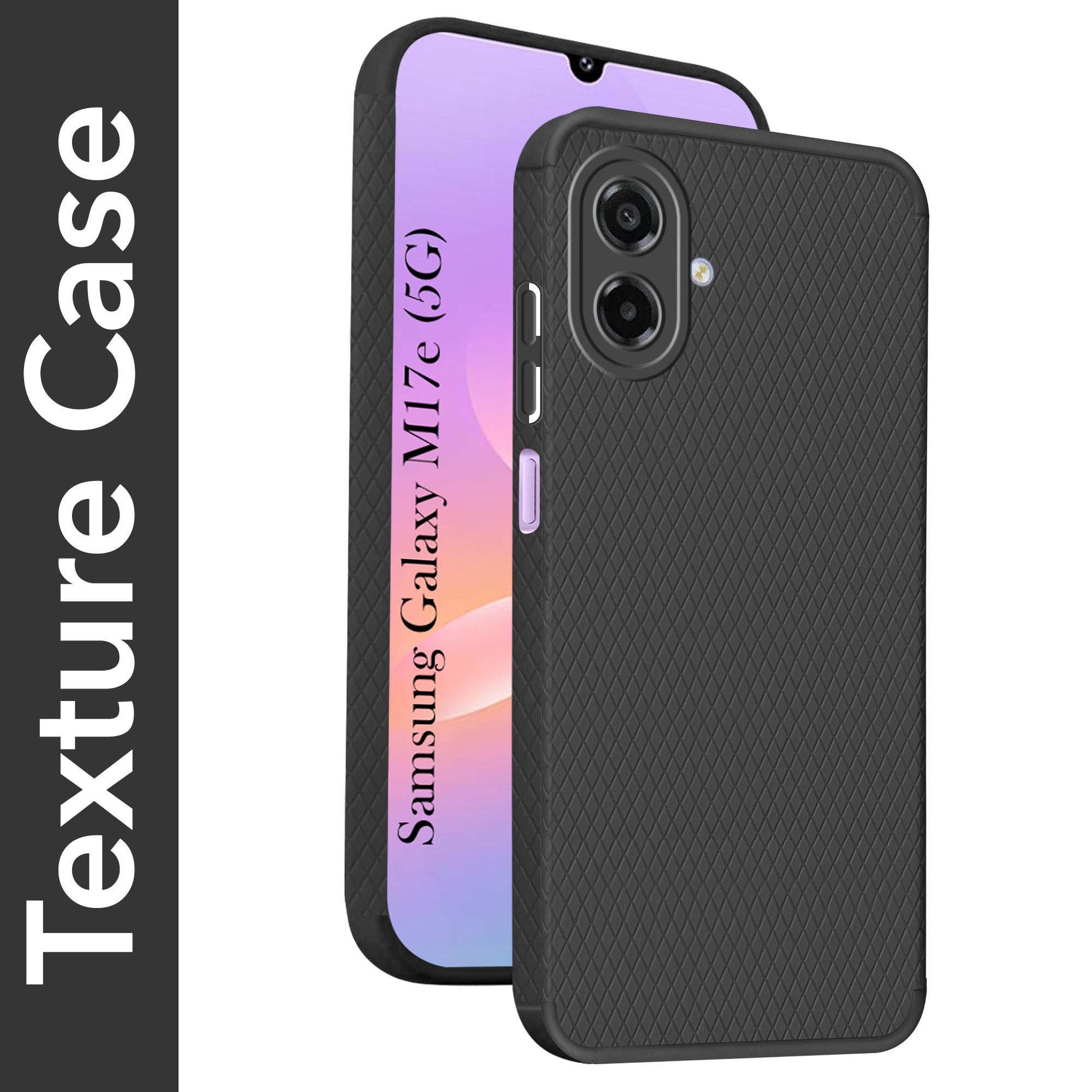 For Samsung Galaxy M17e Back Cover Case Liquid Silicone (Camera Protection | Side Grip Texture | Soft and Flexible)