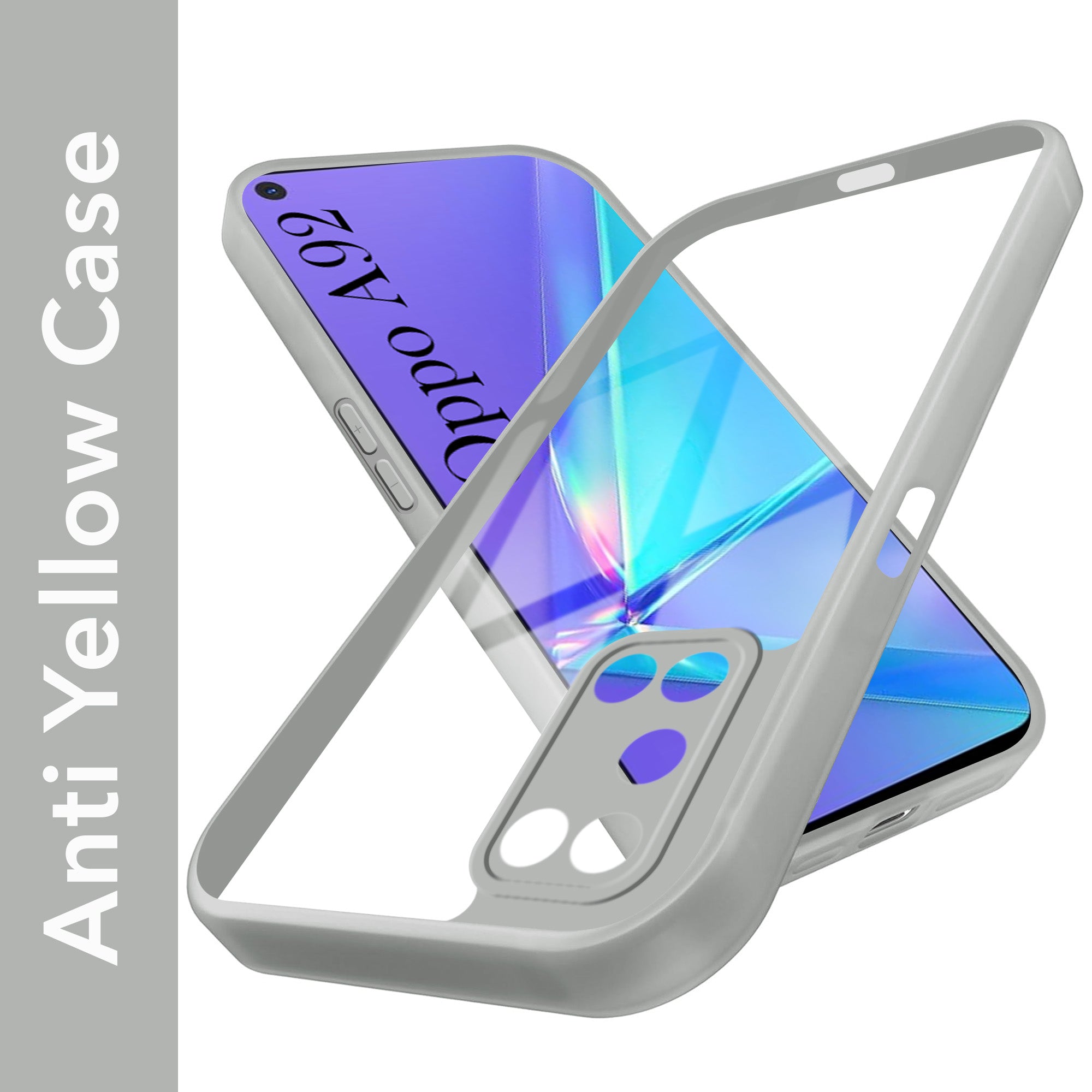 For Oppo A92 Back Cover Case Ultra-Hybrid (Lifetime Anti Yellow | Anti Scratch | Crystal Clear Shockproof)