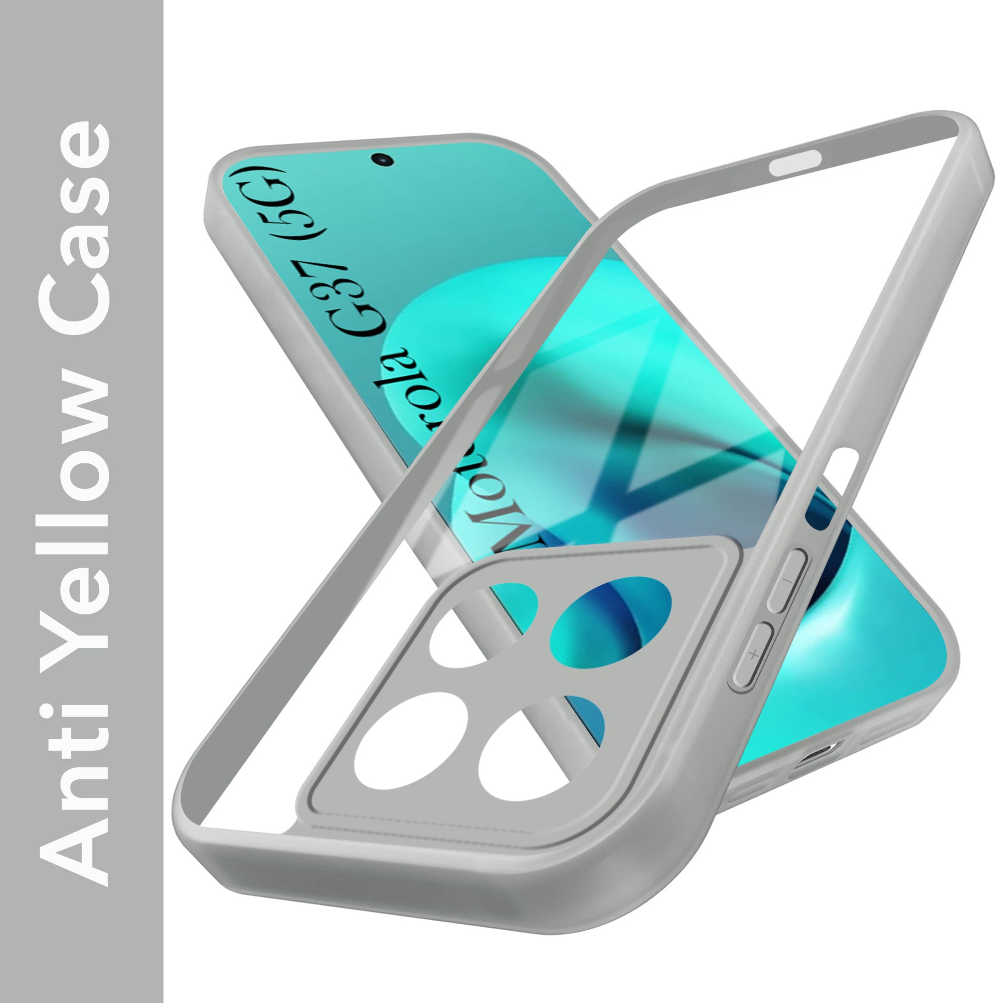 For Motorola Moto G37 Back Cover Case Ultra-Hybrid (Lifetime Anti Yellow | Anti Scratch | Crystal Clear Shockproof)