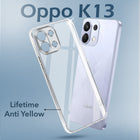 For Oppo K13 Back Cover Case (Hard Anti Yellow Clear Case | Sleek Hard Crystal Clear | Drop & Camera Protection | Shockproof Polycarbonate)