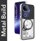 For Vivo T4R Metallic Back Cover Case (Metallic Camera Protection & Buttons | Translucent Milky Shade | Hard Polycarbonate)