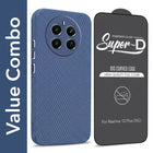 For Realme 12 Plus Combo with Back Cover and 9H Tempered Glass (Liquid Silicone | Camera Protection | Oleophobic Coating Screen Glass)
