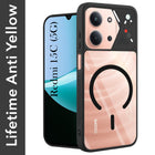 For Redmi 15C Back Cover Case Lifetime Anti-Yellow Clear (Camera Protection | Side Grip | Wireless MagSafe Compatible)