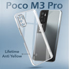 For Poco M3 Pro 5G Back Cover Case (Hard Anti Yellow Clear Case | Sleek Hard Crystal Clear | Drop & Camera Protection | Shockproof Polycarbonate)