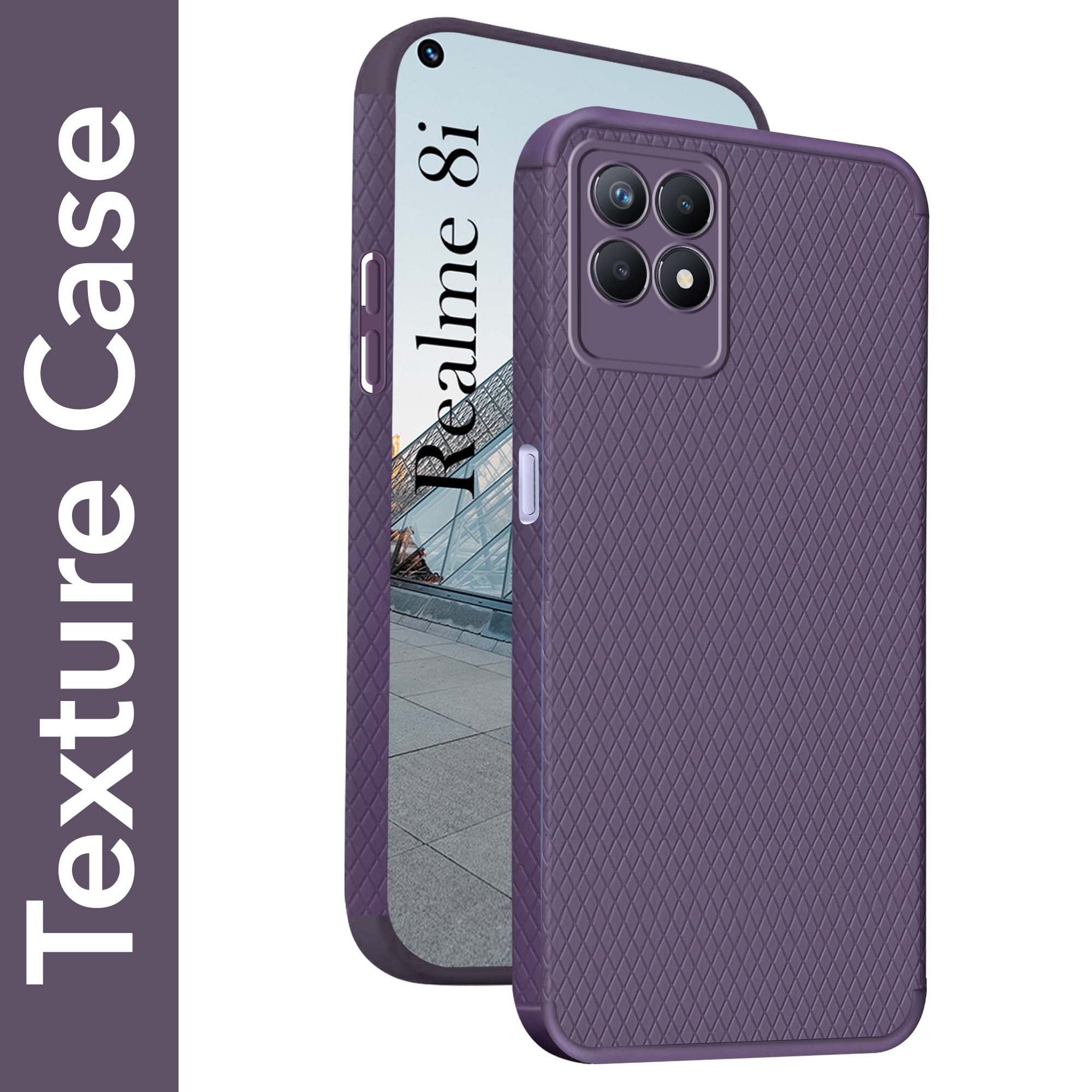 For Realme 8i Back Cover Case (Liquid Silicone | Side Grip | Camera Protection)
