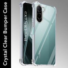 For Poco C85x 5G Back Cover Shockproof Crystal-Clear (Drop & Camera Protection | Hard Polycarbonate)