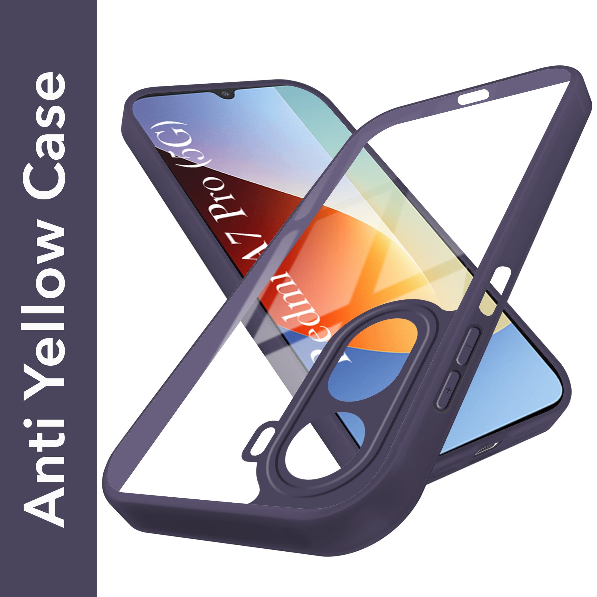 For Redmi A7 Pro 5G Back Cover Case Ultra-Hybrid (Lifetime Anti Yellow | Anti Scratch | Crystal Clear Shockproof)