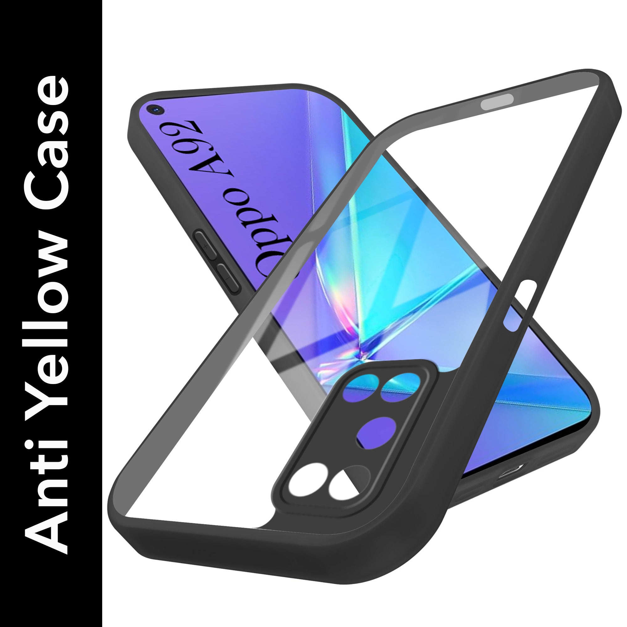 For Oppo A92 Back Cover Case Ultra-Hybrid (Lifetime Anti Yellow | Anti Scratch | Crystal Clear Shockproof)