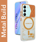 For Vivo T3 5G Metallic Back Cover Case (Metallic Camera Protection & Buttons | Translucent Milky Shade | Hard Polycarbonate)