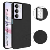 For Realme Narzo 80 Lite 5G Back Cover Case (Glass Like Camera Protection | Leather Feel | Minimalist Professional Grip)