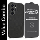 For Samsung Galaxy S25 Ultra Combo with Back Cover and 9H Tempered Glass (Liquid Silicone | Camera Protection | Oleophobic Coating Screen Glass)