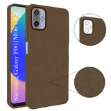For Samsung Galaxy F06 | Samsung Galaxy M06 Back Cover Case (Glass Like Camera Protection | Leather Feel | Minimalist Professional Grip)