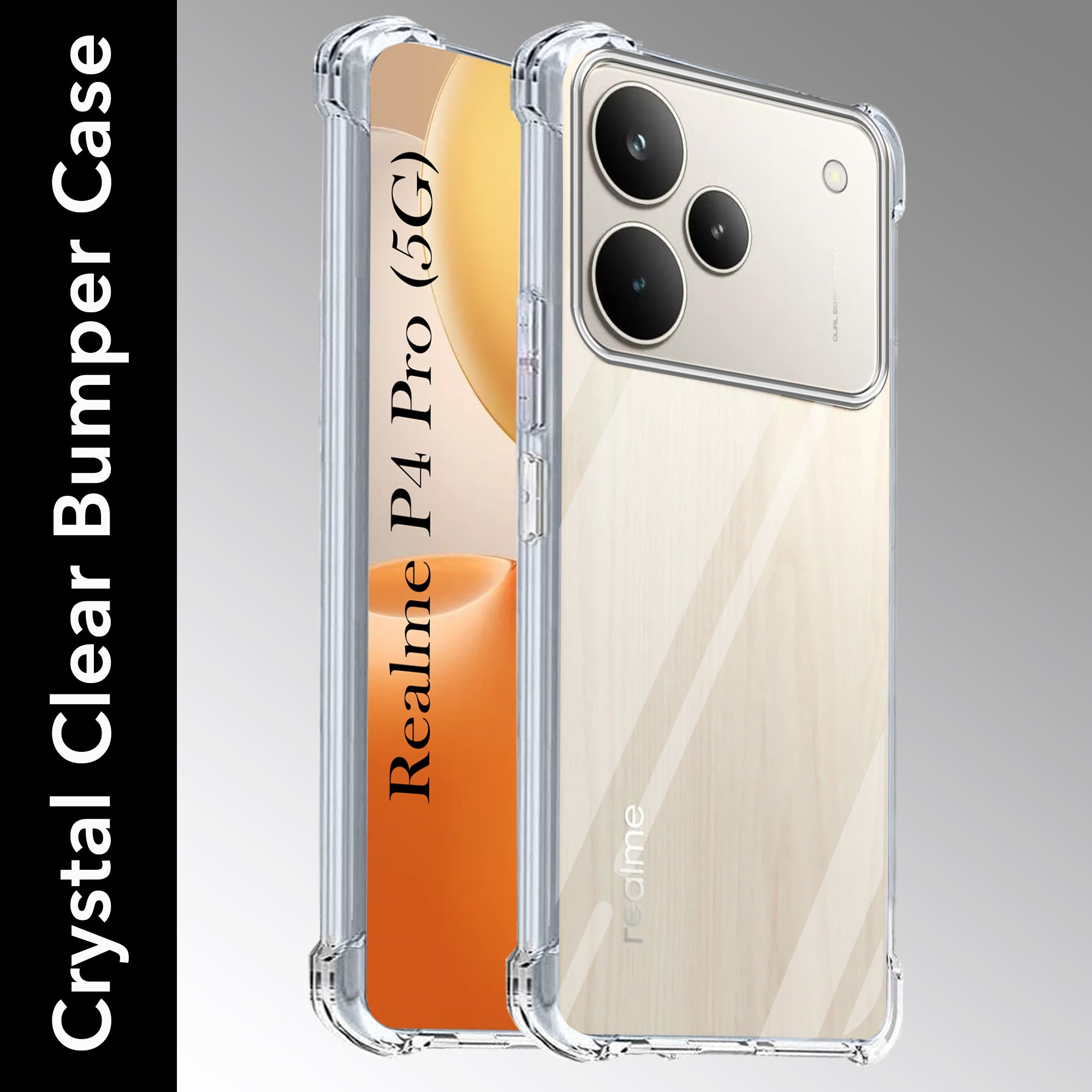 For Realme P4 Pro Shockproof Crystal-Clear Back Cover ( Drop & Camera Protection | Hard Polycarbonate)