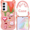For Samsung Galaxy A35 5G Back Case Cover Strap (3D embossed Figures | Strap Holder | 360* Soft Cushion with Camera Bump)