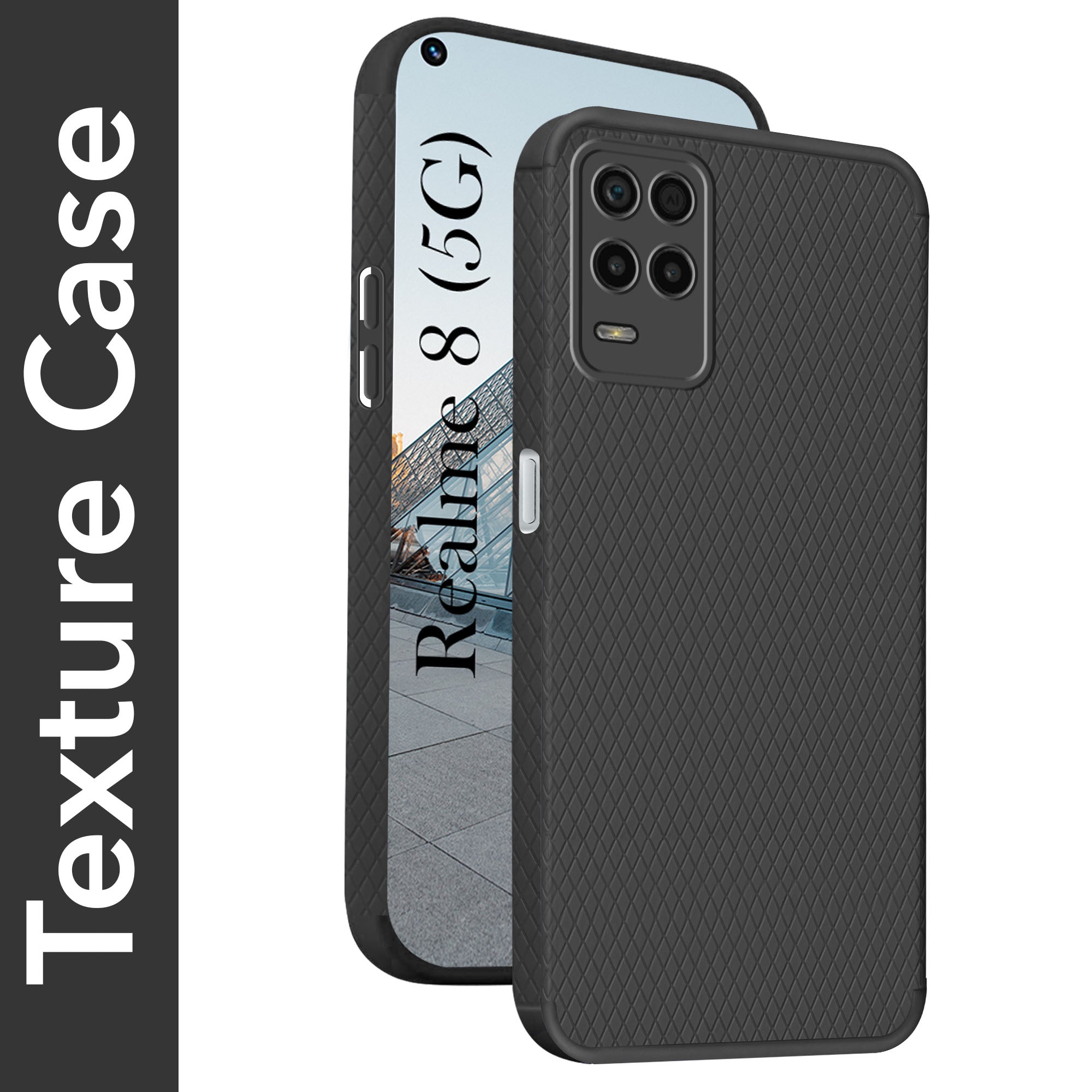 For Realme 8 5G Back Cover Case (Liquid Silicone | Side Grip | Camera Protection)