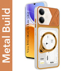 For Vivo Y05 4G | Vivo T5 Lite 5G Metallic Back Cover Case (Metallic Camera Protection & Buttons | Translucent Milky Shade | Hard Polycarbonate)