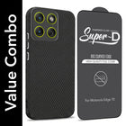 For Motorola Moto Edge 70 Combo with Back Cover and 9H Tempered Glass (Liquid Silicone | Camera Protection | Oleophobic Coating Screen Glass)