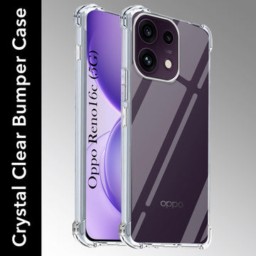 For Oppo Reno 16C 5G Back Cover Shockproof Crystal-Clear (Drop & Camera Protection | Hard Polycarbonate)