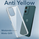 For Motorola Moto G05 Back Cover Case Lifetime Anti-Yellow Clear (Sleek Hard Crystal | Shockproof and Camera Protection)