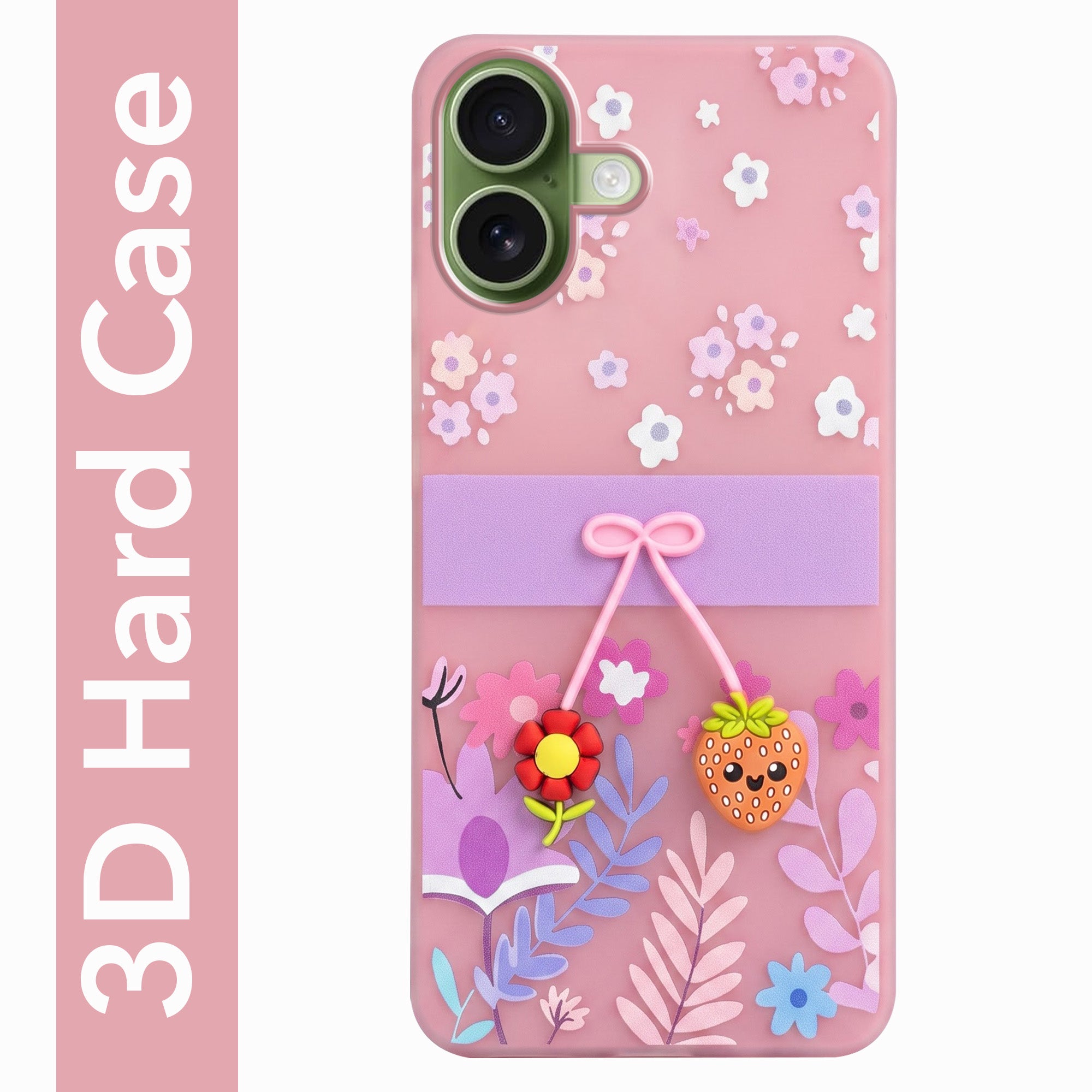 For Apple iPhone 17 Back Cover Case (3D Cute Cartoons | Hard Back Side Soft | Matte Premium Finish | HD Printing)