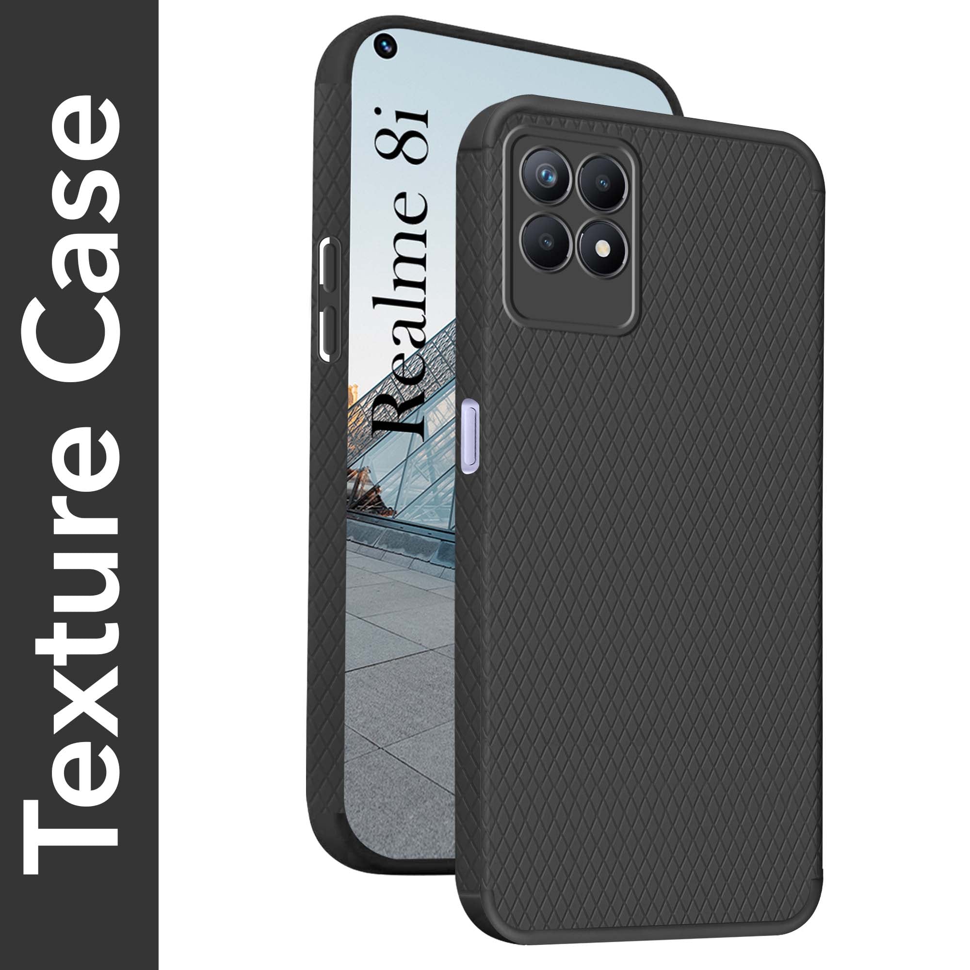 For Realme 8i Back Cover Case (Liquid Silicone | Side Grip | Camera Protection)