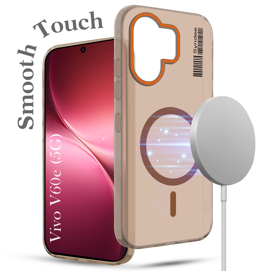 For Vivo V60e Back Cover Case (Soft Touch | Camera Bump Protection | MagSafe Compatible | Matte Finish)