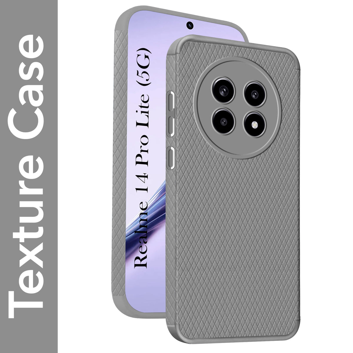 For Realme 14 Pro Lite Back Cover Case (Liquid Silicone | Side Grip | Camera Protection)