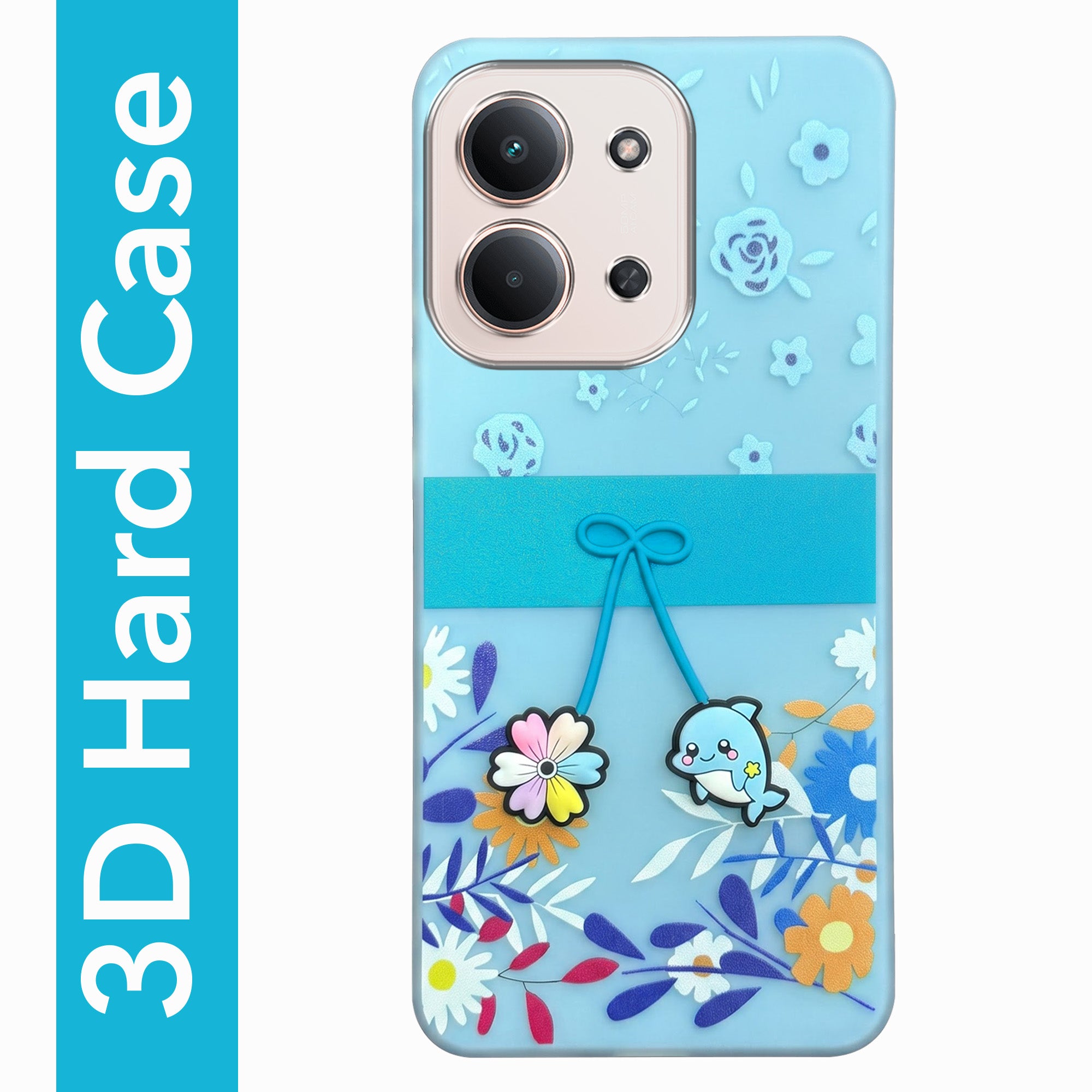 For Redmi 15C Back Cover Case (3D Cute Cartoons | Hard Back Side Soft | Matte Premium Finish | HD Printing)