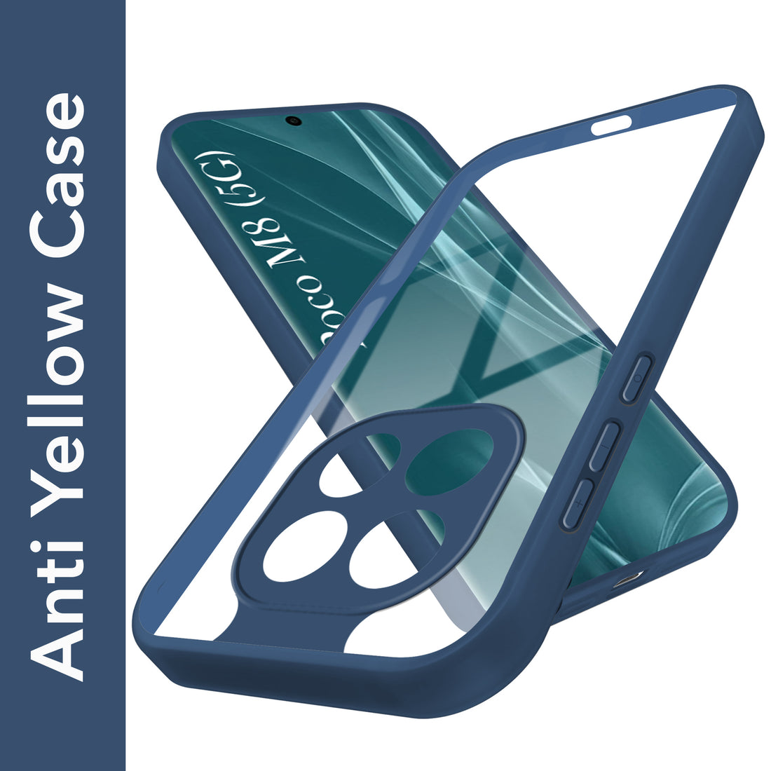 For Poco M8 5G Back Cover Case Ultra-Hybrid(Lifetime Anti Yellow | Anti Scratch | Crystal Clear Shockproof)