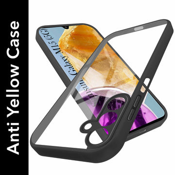 For Samsung Galaxy M15 5G Back Cover Case Ultra-Hybrid  (Lifetime Anti Yellow | Anti Scratch | Crystal Clear Shockproof)