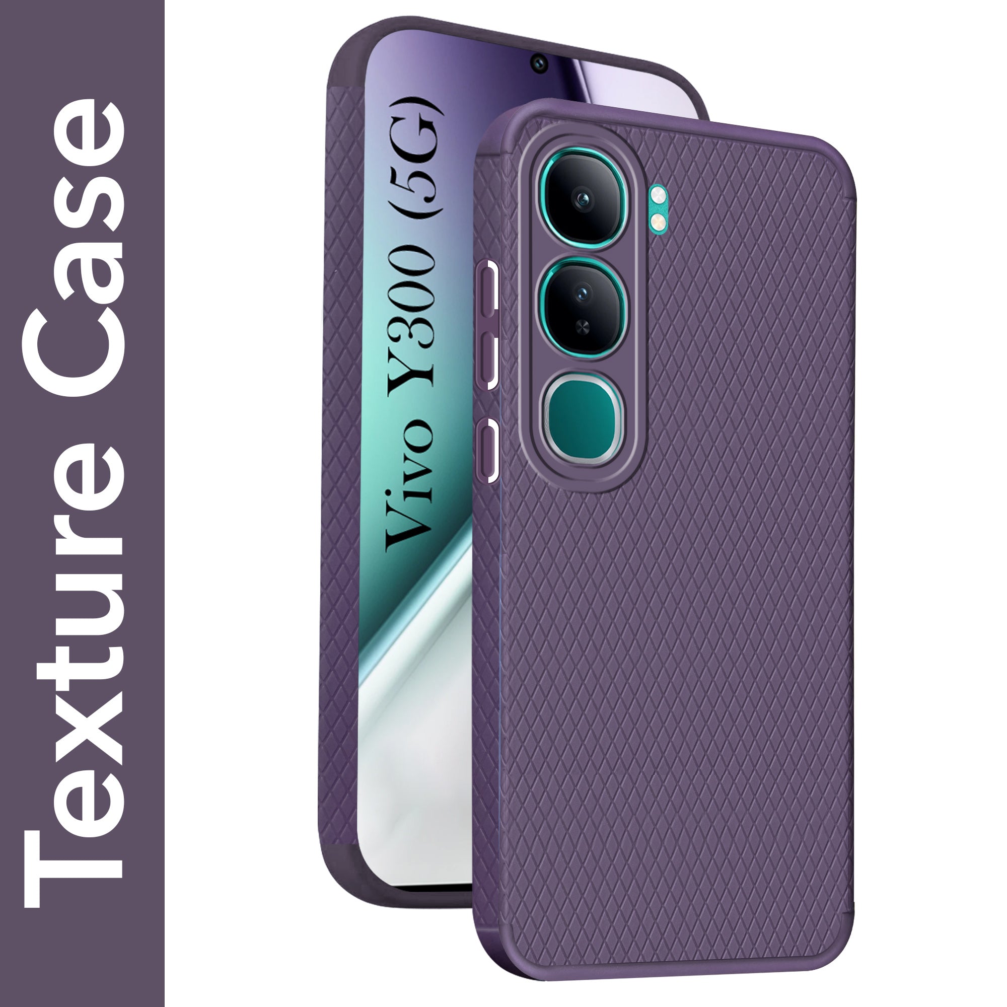For Vivo Y300 Back Cover Case (Liquid Silicone | Side Grip | Camera Protection)